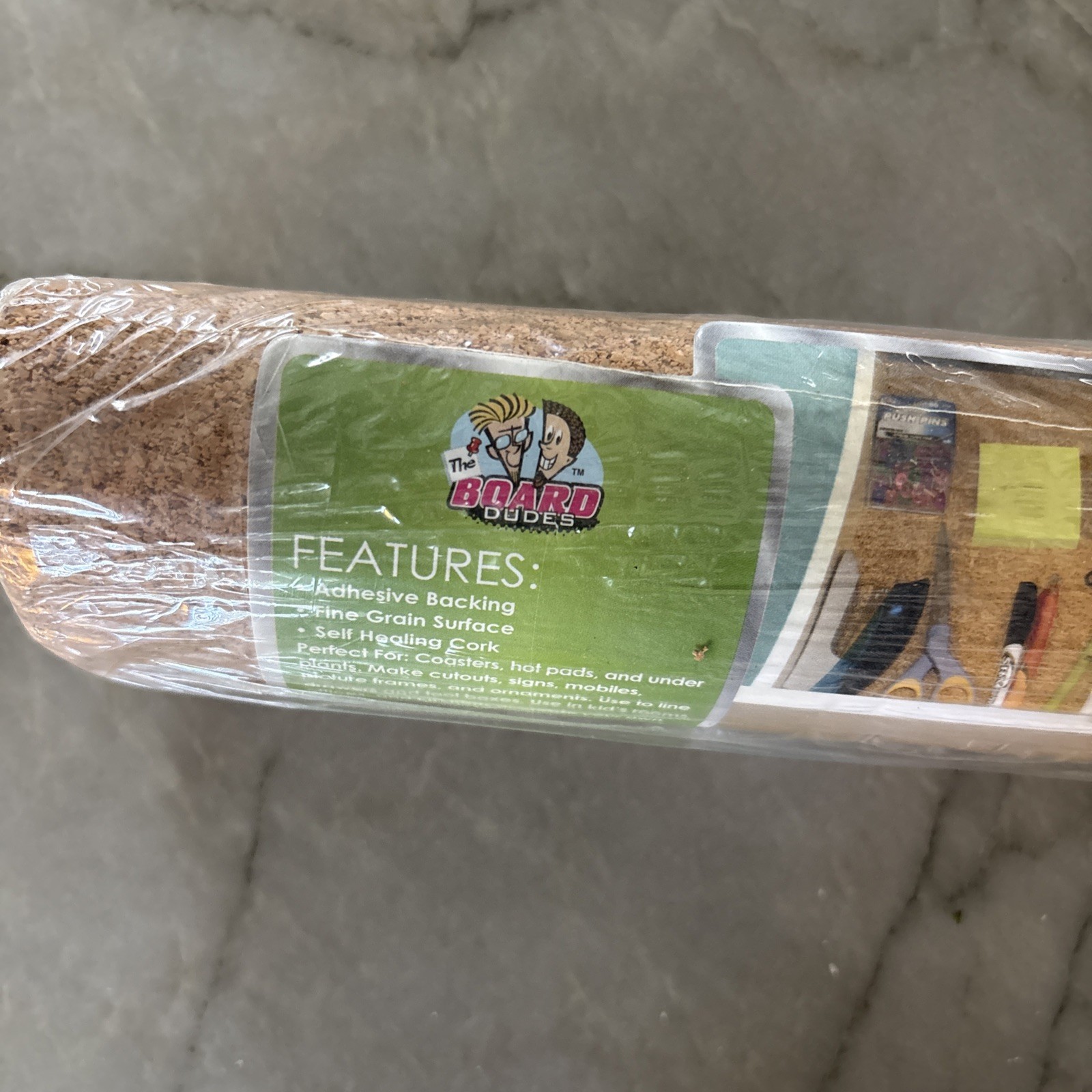 NEW The Board Dudes Hobby Cork Roll with Adhesive 1′ Wide x 2′ Long AF-CYC90