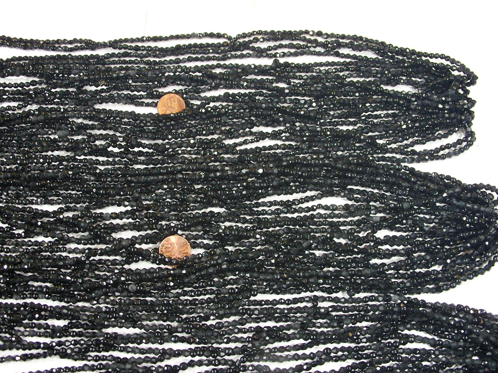2 Pounds Black Color India Handmade Glass Spacer Beads Bulk Lot (QKP-15) ⭐