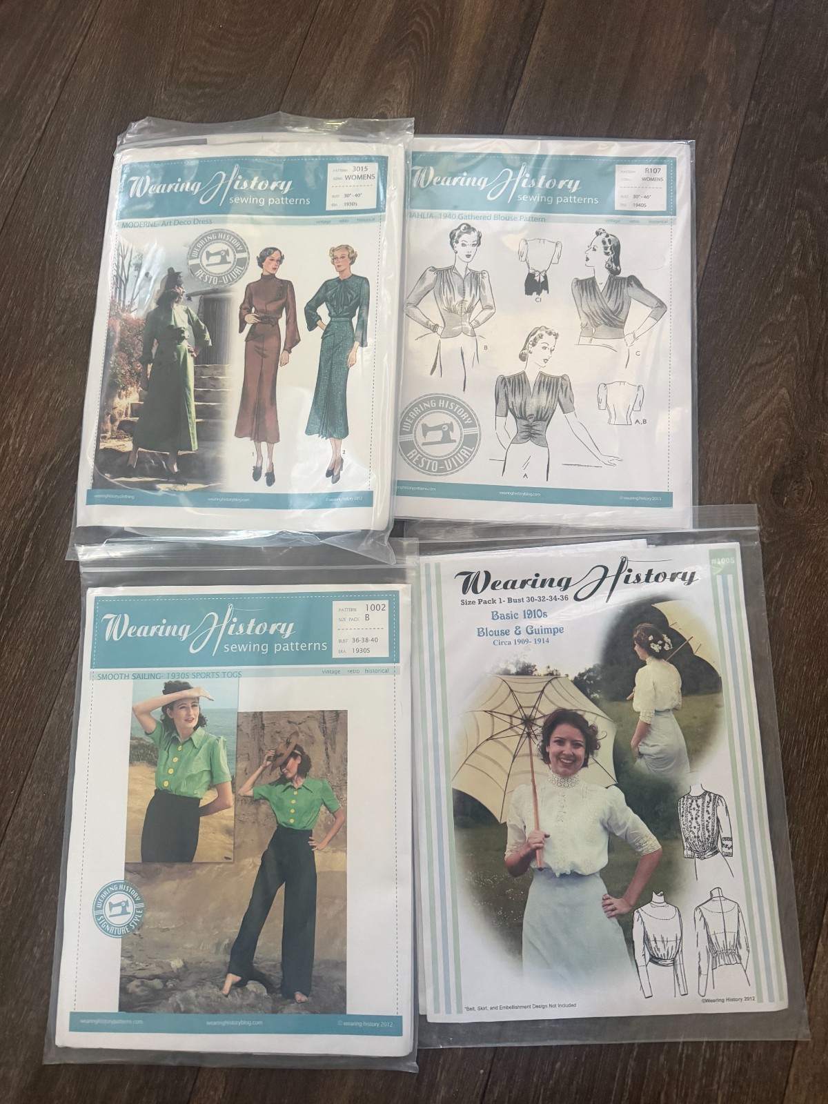 4 Wearing History sewing patterns