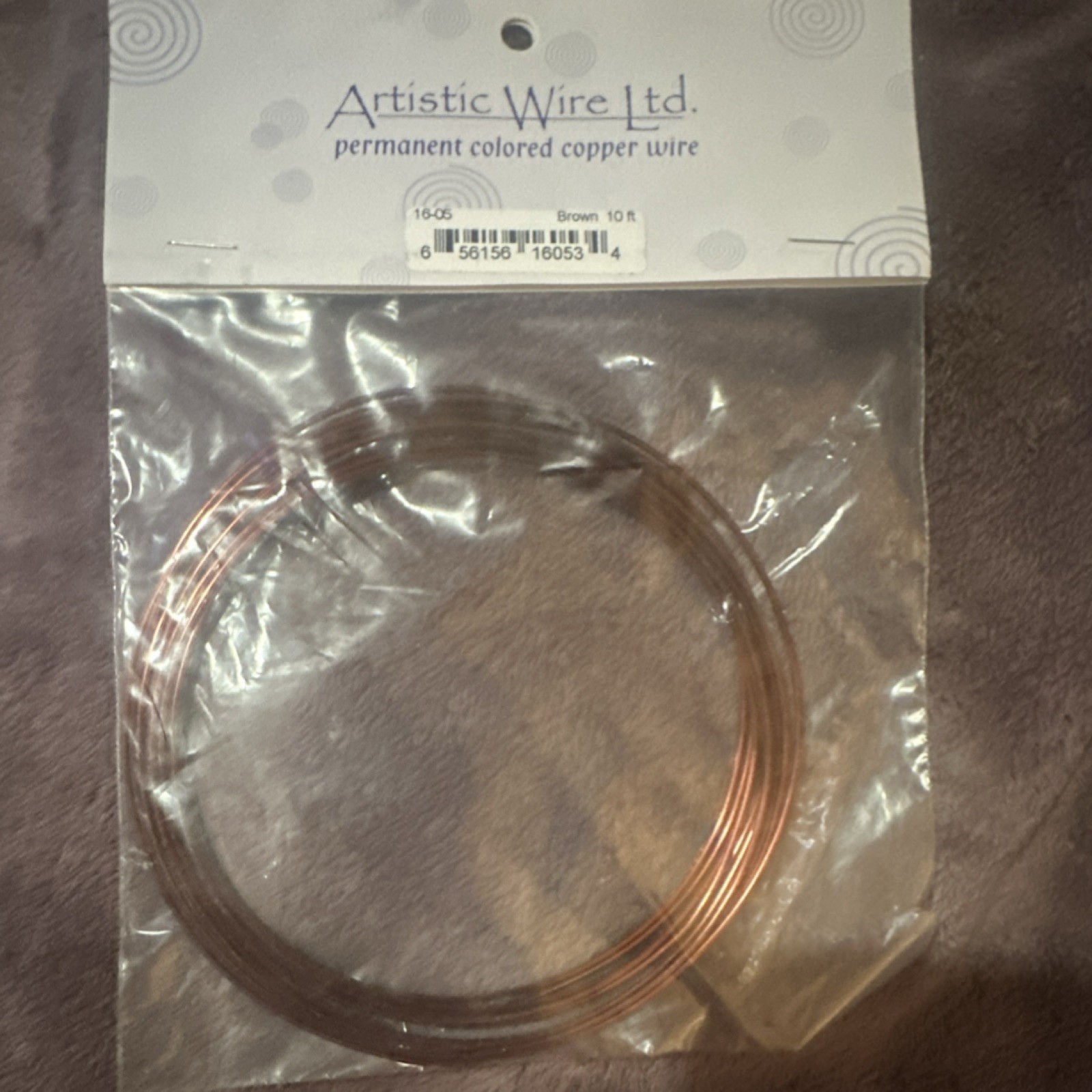 Artistic Wire Ltd. 16-05 Beading Wire Tiger Tail Copper Brown 10 ft