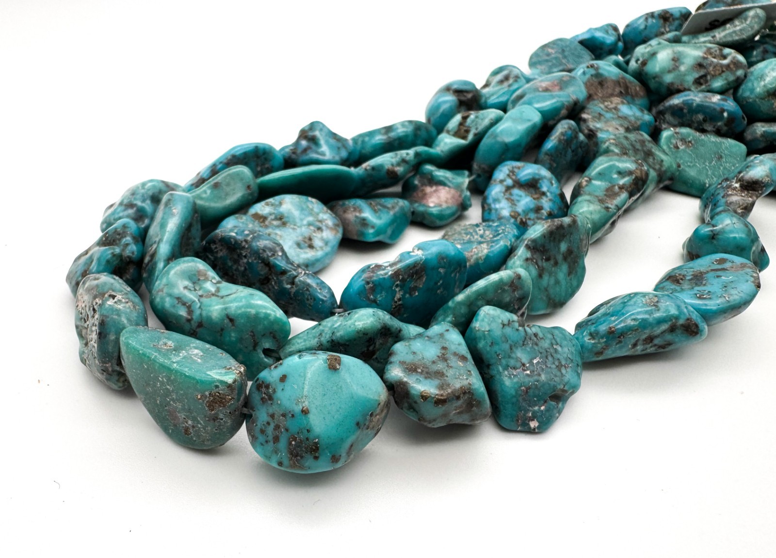 Genuine Blue Kingman Turquoise Arizona Large Nuggets Gemstone Beads WHTQ4