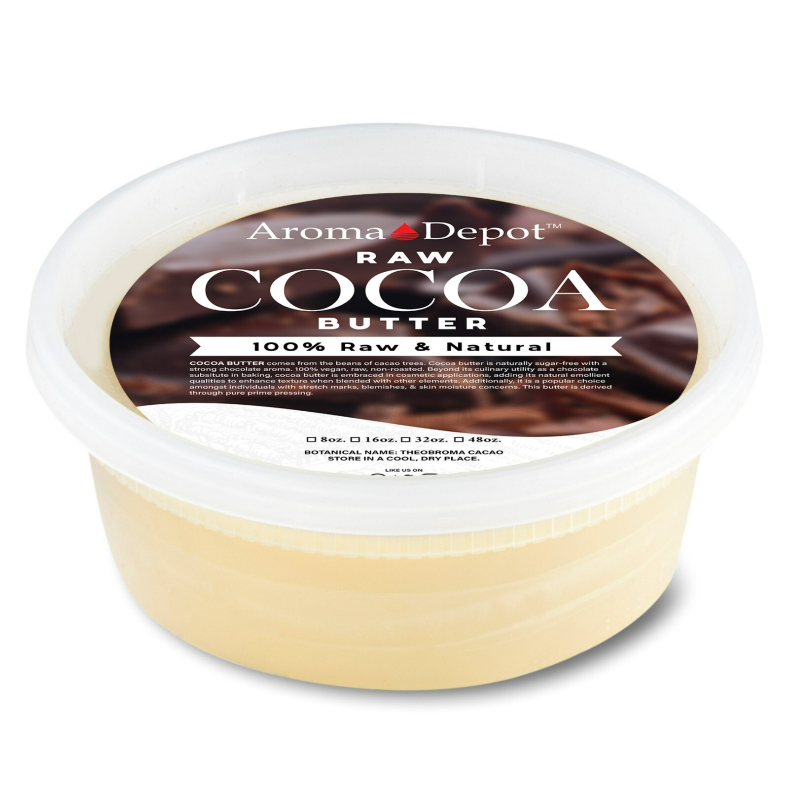 Cocoa Butter 8 oz. Raw 100% Pure Natural FOOD-GRADE Prime Pressed Cacao Butter