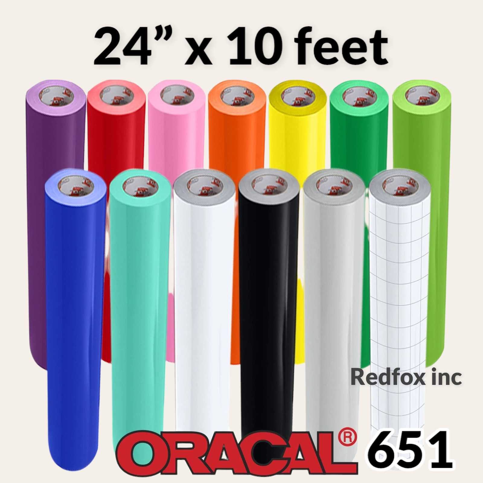 24″ x 10 feet (120 inches) Oracal 651 Permanent Vinyl Graphic Cutter Film Shrink