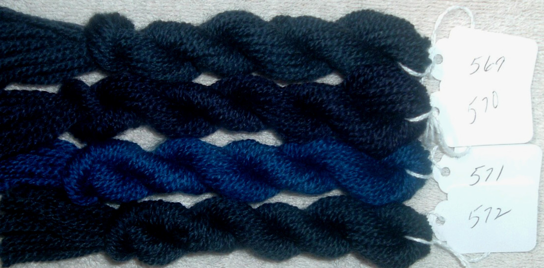 Paternayan Wool 3ply Persian Yarn Needlepoint Crewel Navy Blue Family