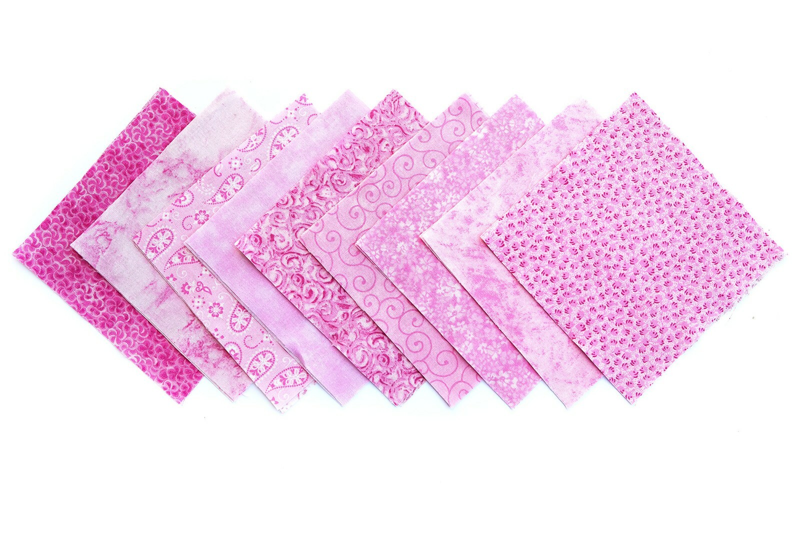 It’s All Pink 90-pc precut charm pack 5″ squares 100% cotton fabric quilt