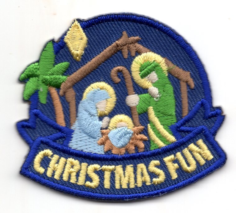 CHRISTMAS FUN Iron On Patch Holiday Christmas Children Nativity