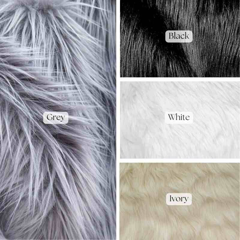 Fluffy Shaggy Faux Fur Fabric by Yard – 60″ Wide Soft Long Pile for Décor