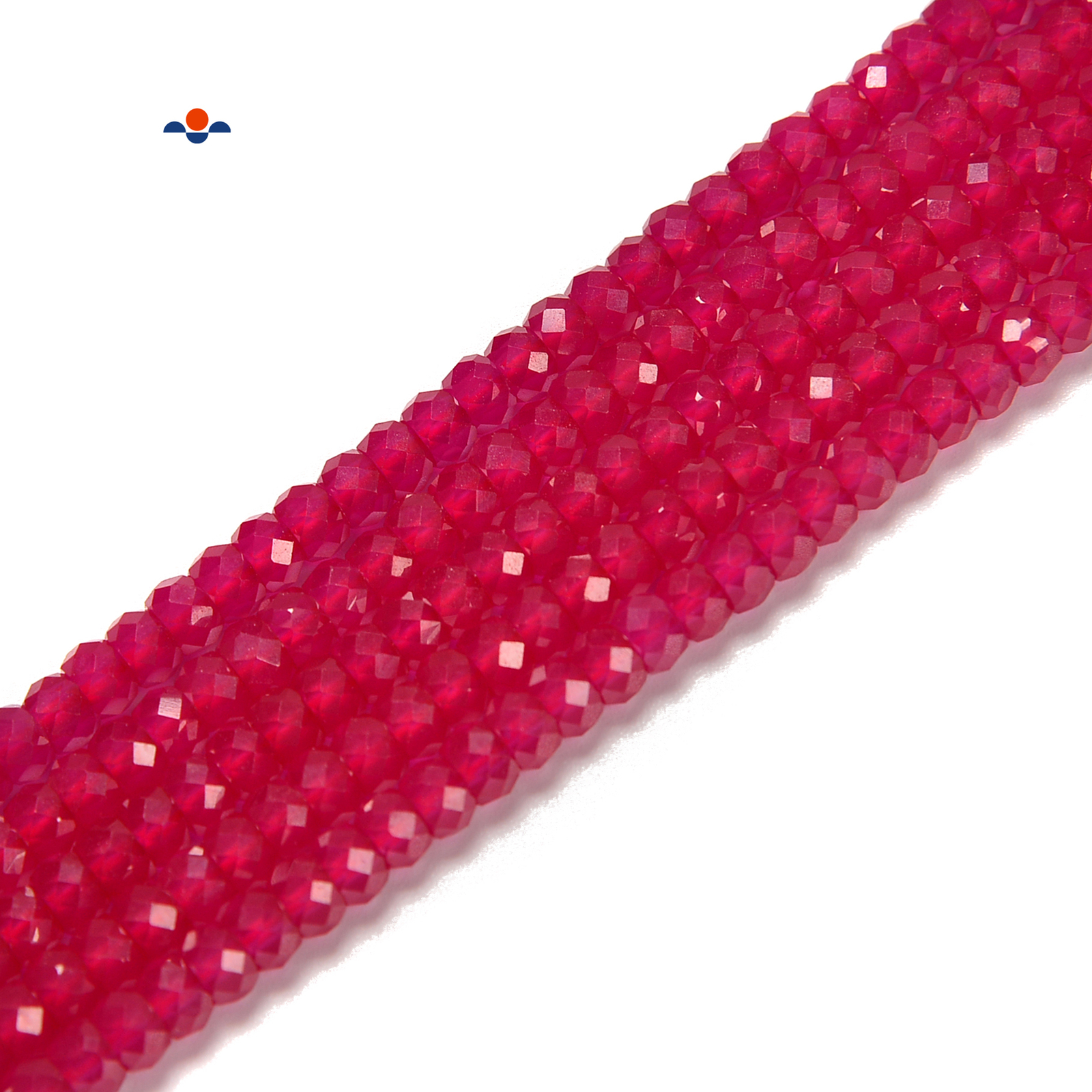 Ruby Faceted Rondelle Beads Size 2.5x4mm 15.5” Strand (2.5x4mm)