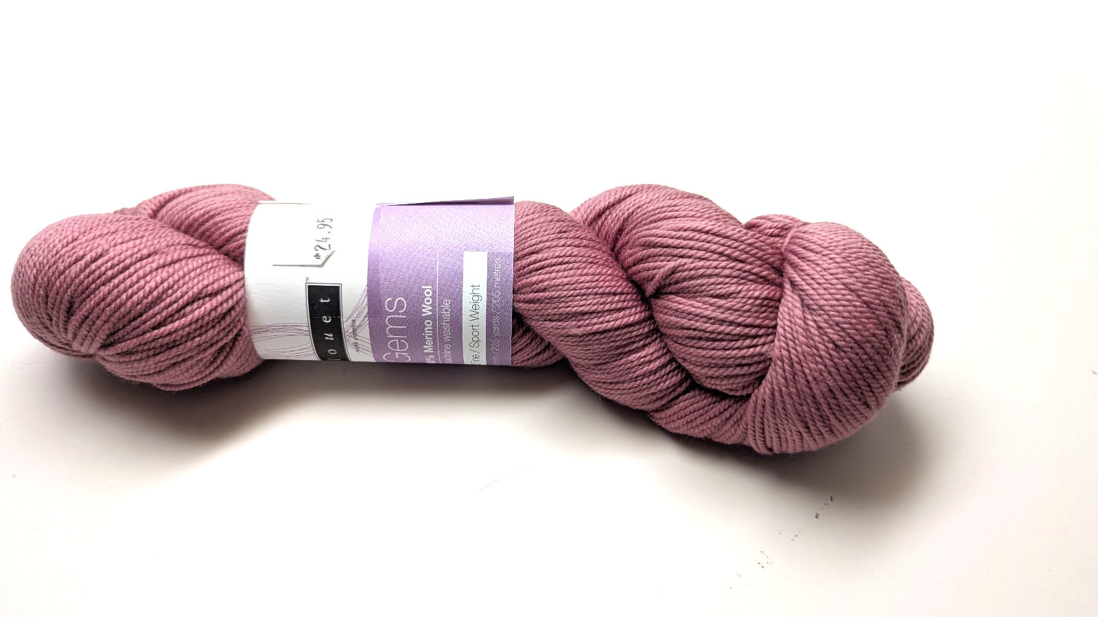 Single Louet Gems 100% Merino Fine/Sport US 3-5 needle Dusty Rose 100g/225 yd SM