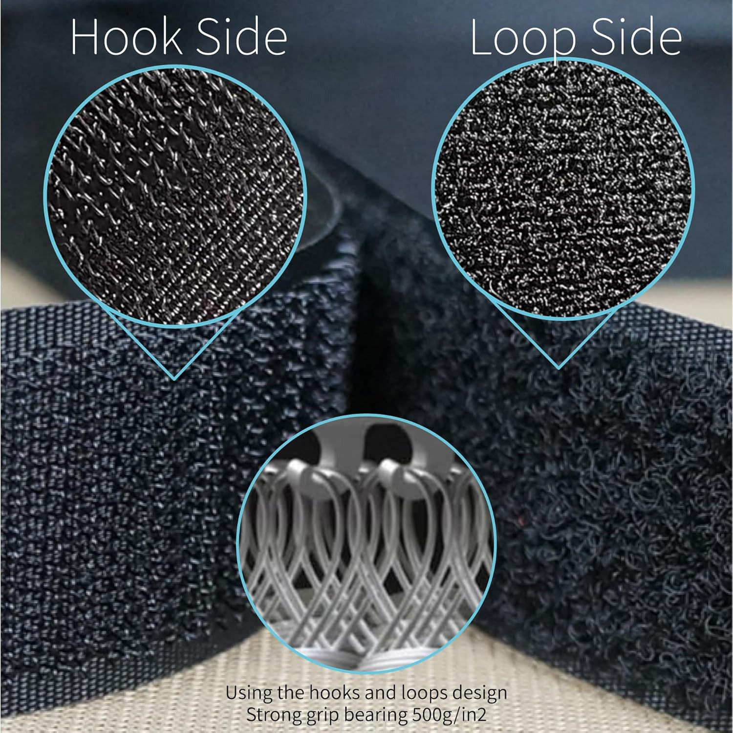 1 Inch X 33 Ft Sew on Hook and Loop Tape, Industrial Strength Nylon Fabric Faste