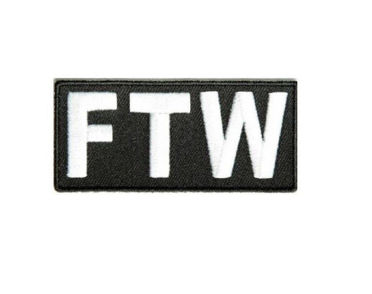FTW Feel The Wind iron on Biker patch – Sizes Only as Pictured (K1)