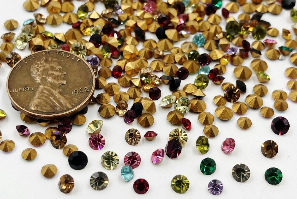 200 Vintage Preciosa Crystal 3mm To 4mm Small Rhinestones – Jewelry Repair J53