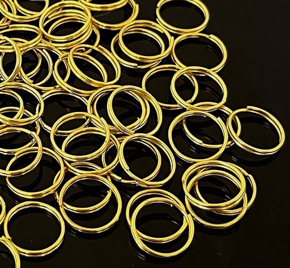 10mm Split Rings Gold Plated JUMP RINGS Double Loops ~ Choose Quantity