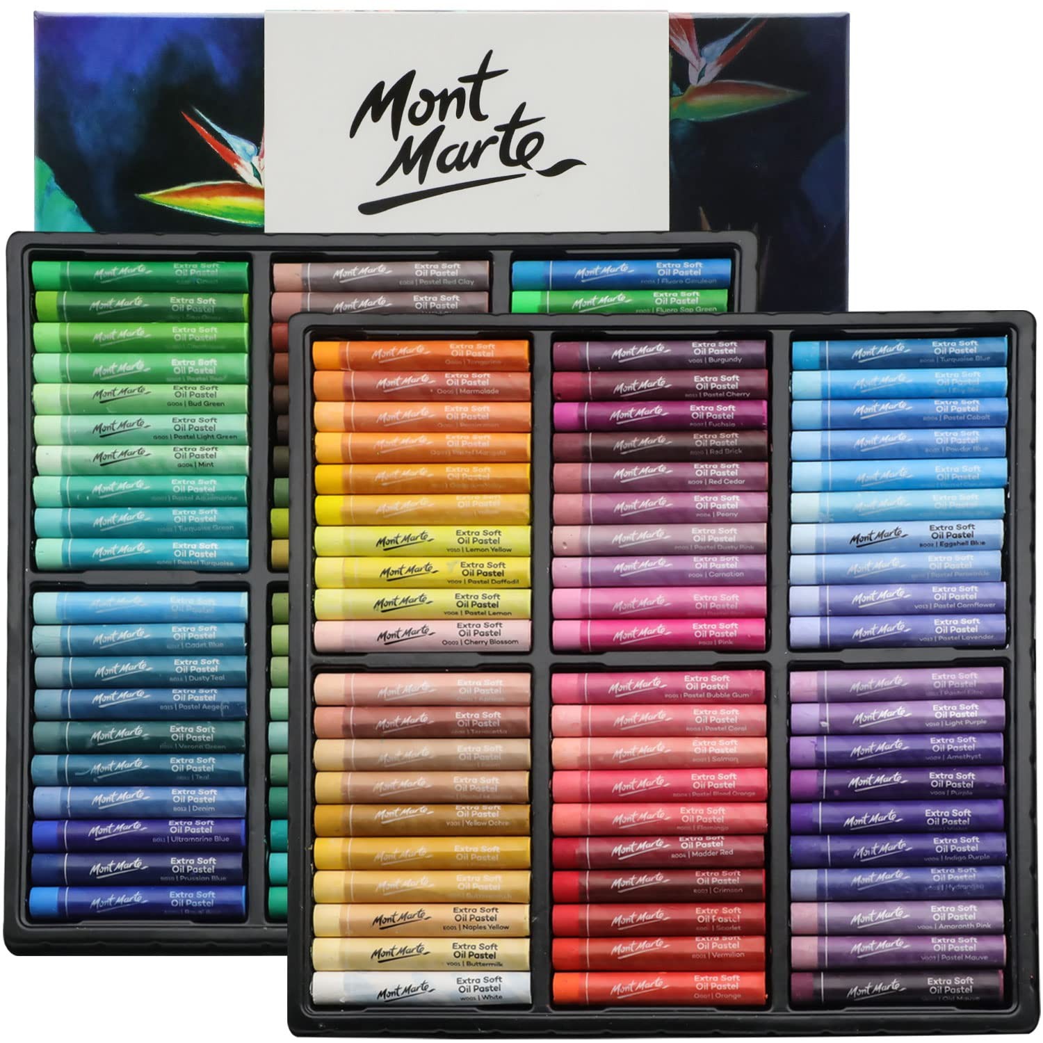 Extra Soft Oil Pastels 120pc Assorted Bright Colors Buttery Art Blending