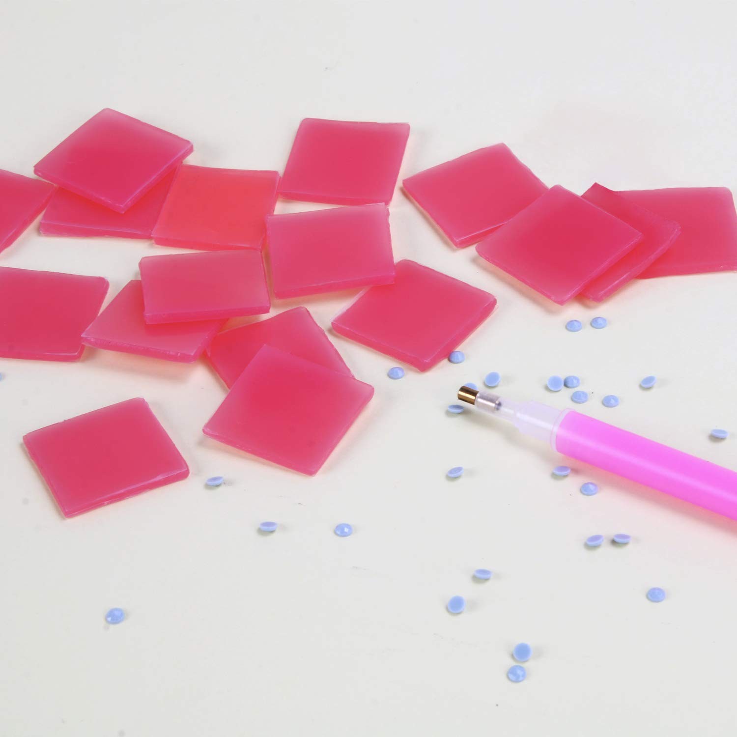 FEBSNOW Painting Glue Clay DIY Diamond Embroidery 0.8 x 0.8in / 2 x 2cm, Red