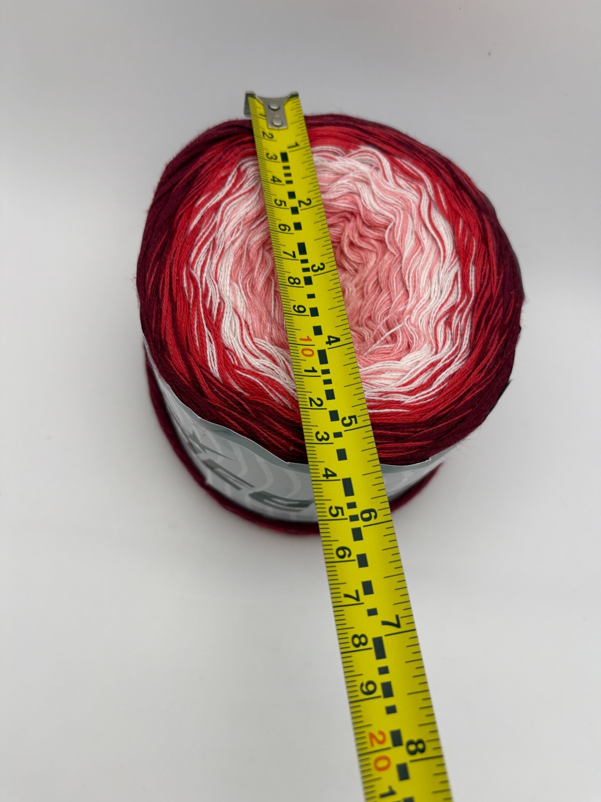 Ice Yarns Cakes Cotton Fine Sport Acrylic 250g 1000m Gradient White Pink Red