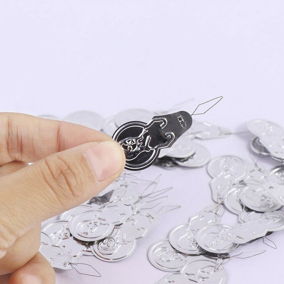 5pcs Silver Metal Wire Needle Threader Hand Machine Sewing Stitch Insertion Tool
