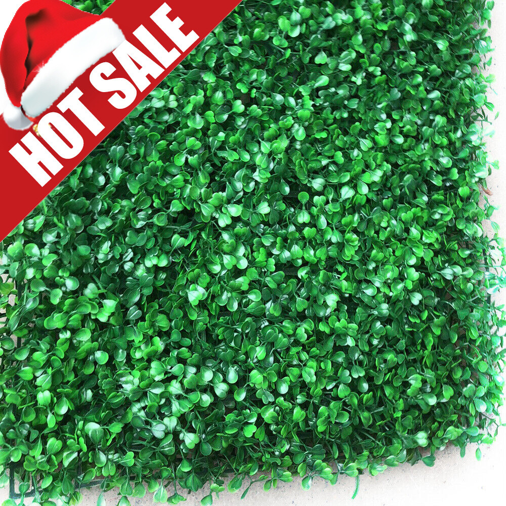 12pcs 24×16″ Artificial Boxwood Mat Wall Hedge Decor Privacy Fence Panel Grass