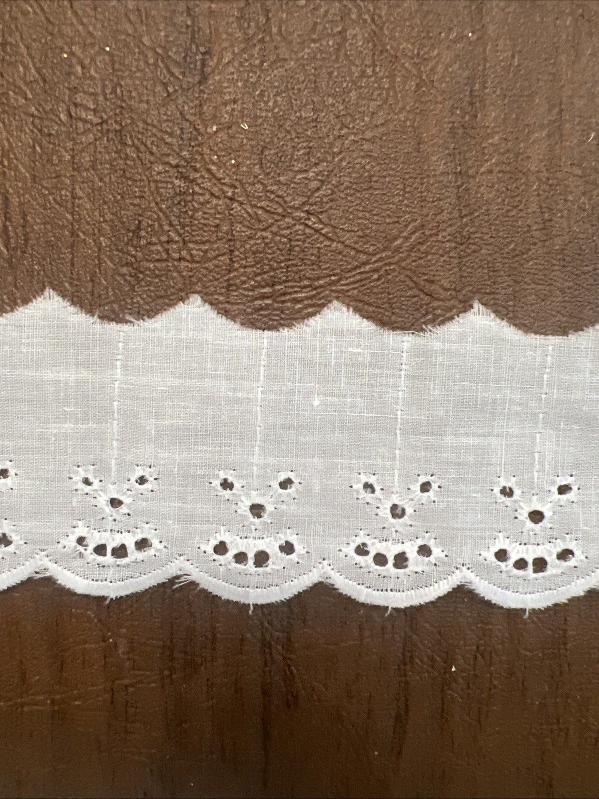 White Eyelet Lace 2 Inches Wide, New