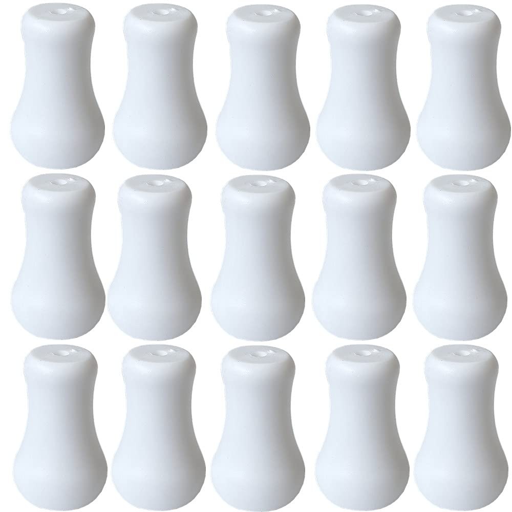 20pcs White Plastic Cord Tassel Window Blind Knobs Drops One Size,