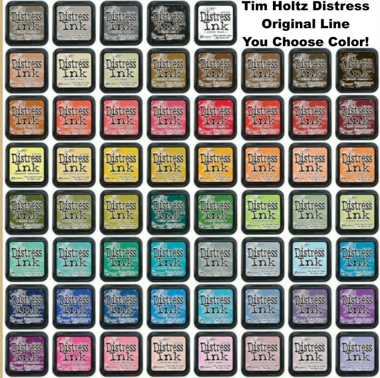 Ranger Tim Holtz Original DISTRESS Ink Pads- Single 3″x3″ Ink Pad Color- U Pick!