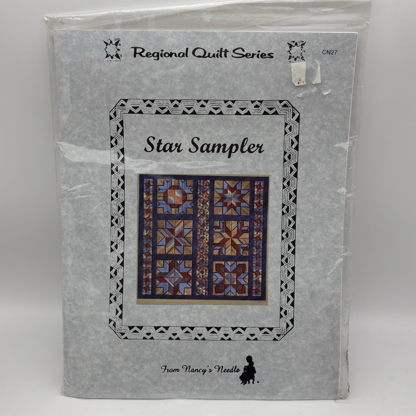 Nancy Buhl – 2008 Cross Stitch Star Sampler Design With Provided Vtg Floss