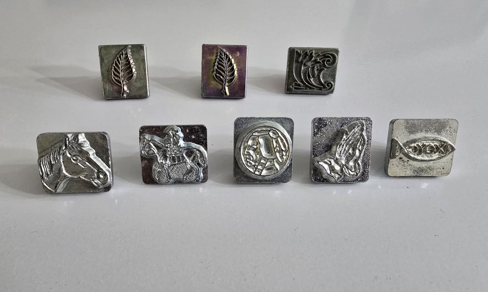 Vtg Craftool Midas 1” Leather Stamp Lot Southwest Indian Cowboy Nouveau Designs
