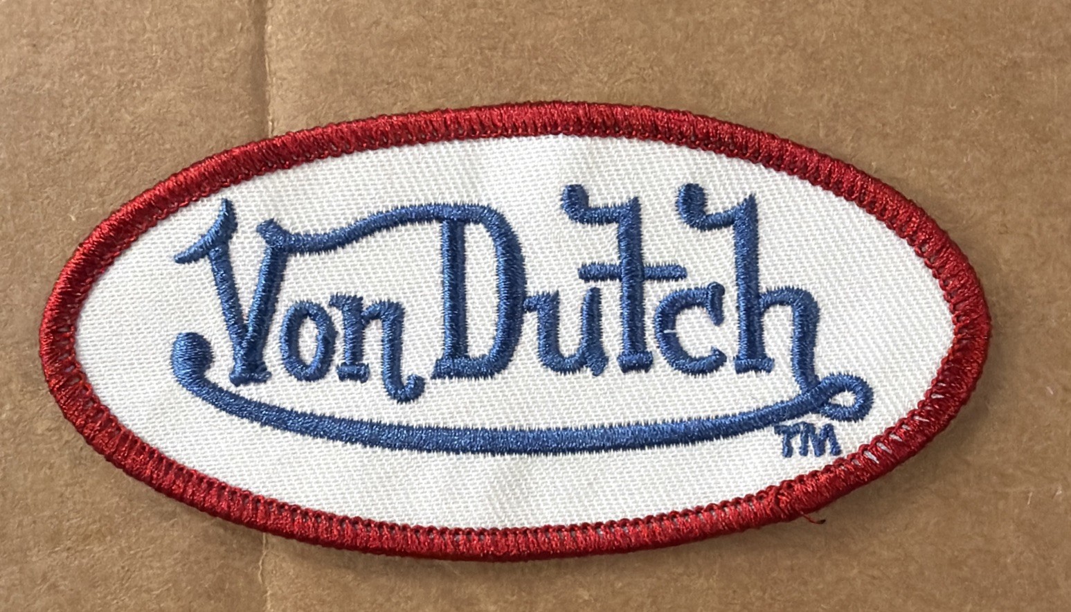 Embroidered Trucker Von Dutch Patch Sew On 4” X 2”