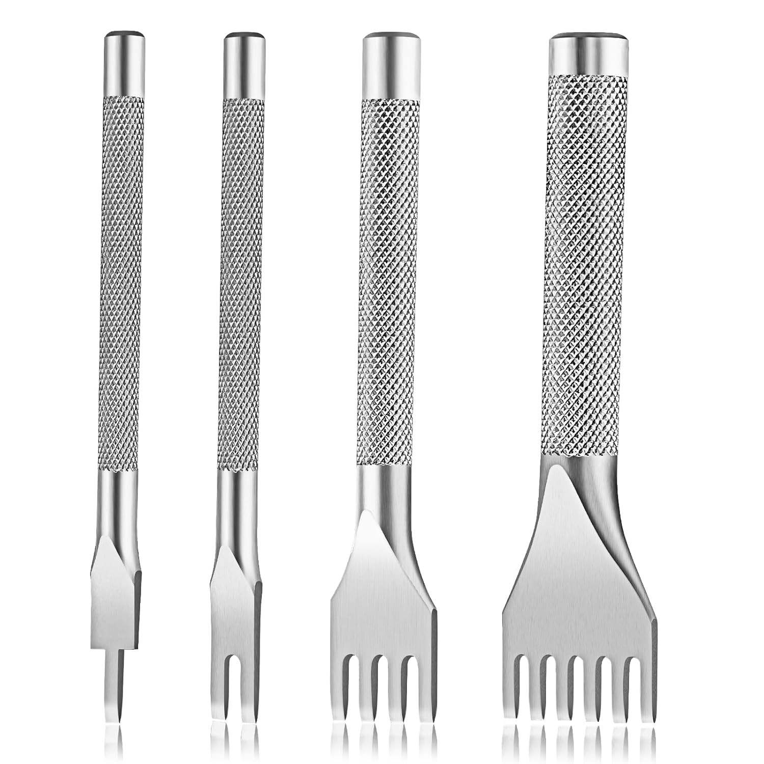 Leather Stitching Punch, 1/2/4/6 Prong Leather Hole Punch Tool, White Steel Laci