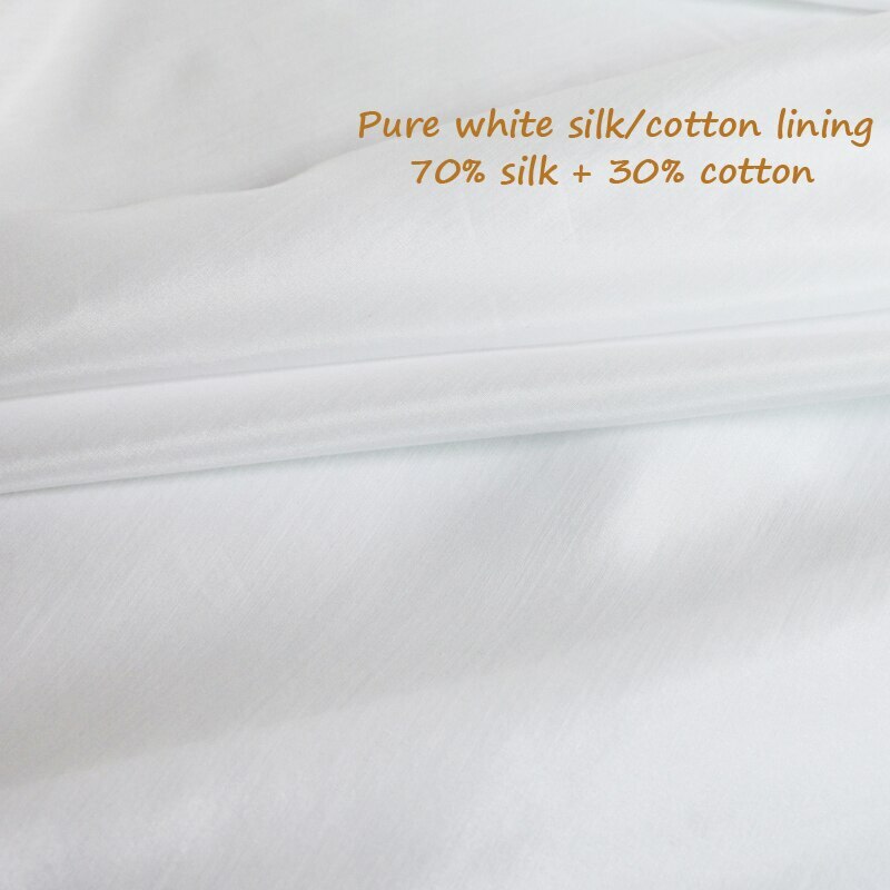 1Yard*140cm Natural silk/cotton fabric pure white silk material for dress lining