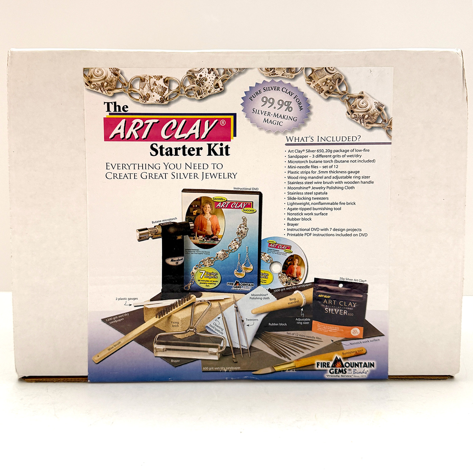 The Art Clay Silver PMC Starter Kit “Everything You Need” Fire Mountain Gems-NIB