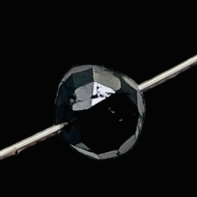 Fancy Color 0.61cts Natural Black Diamond Roundel Bead | 4x3mm | 1 Bead |