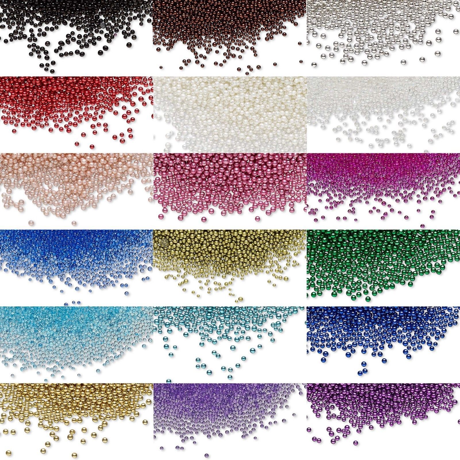 Bead UNDRILLED Round GLASS Seed/Micro/Mini Beads ~ 1mm ~ 15g ~ 8,200 + ~ No Hole