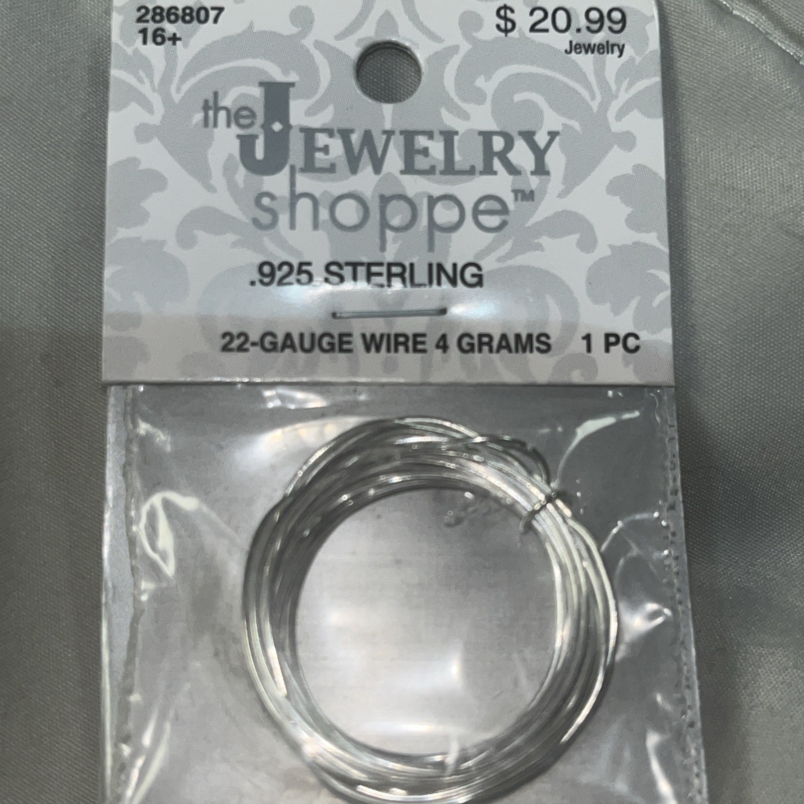 925 Sterling Silver Wire | Round | Solid | 22 Gauge | 4 Grams