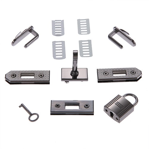 1Set Black Clasp Lock Lock button For Handbag Shoulder Bag Purse DIY Hardware