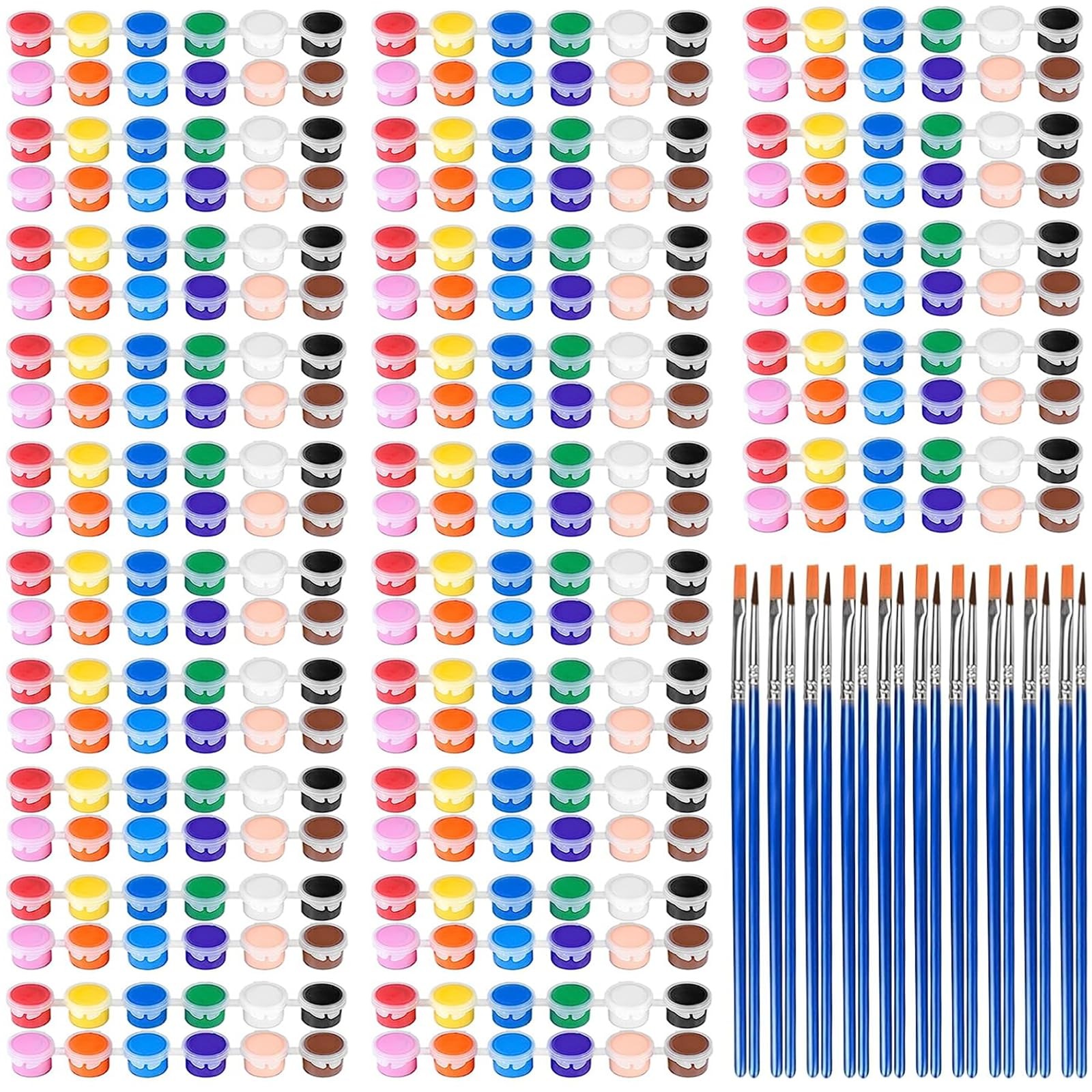 420 PCS Washable Acrylic Paint Gouache Watercolor Sets Brushes Kids 12 Color