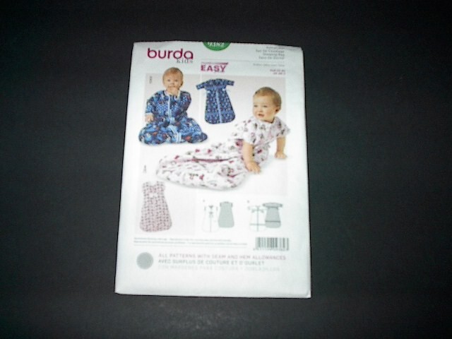 Burda Pattern 9382 Baby/Toddler Sleeping Bag Two Styles 3 Months ~ 2 Years Unc