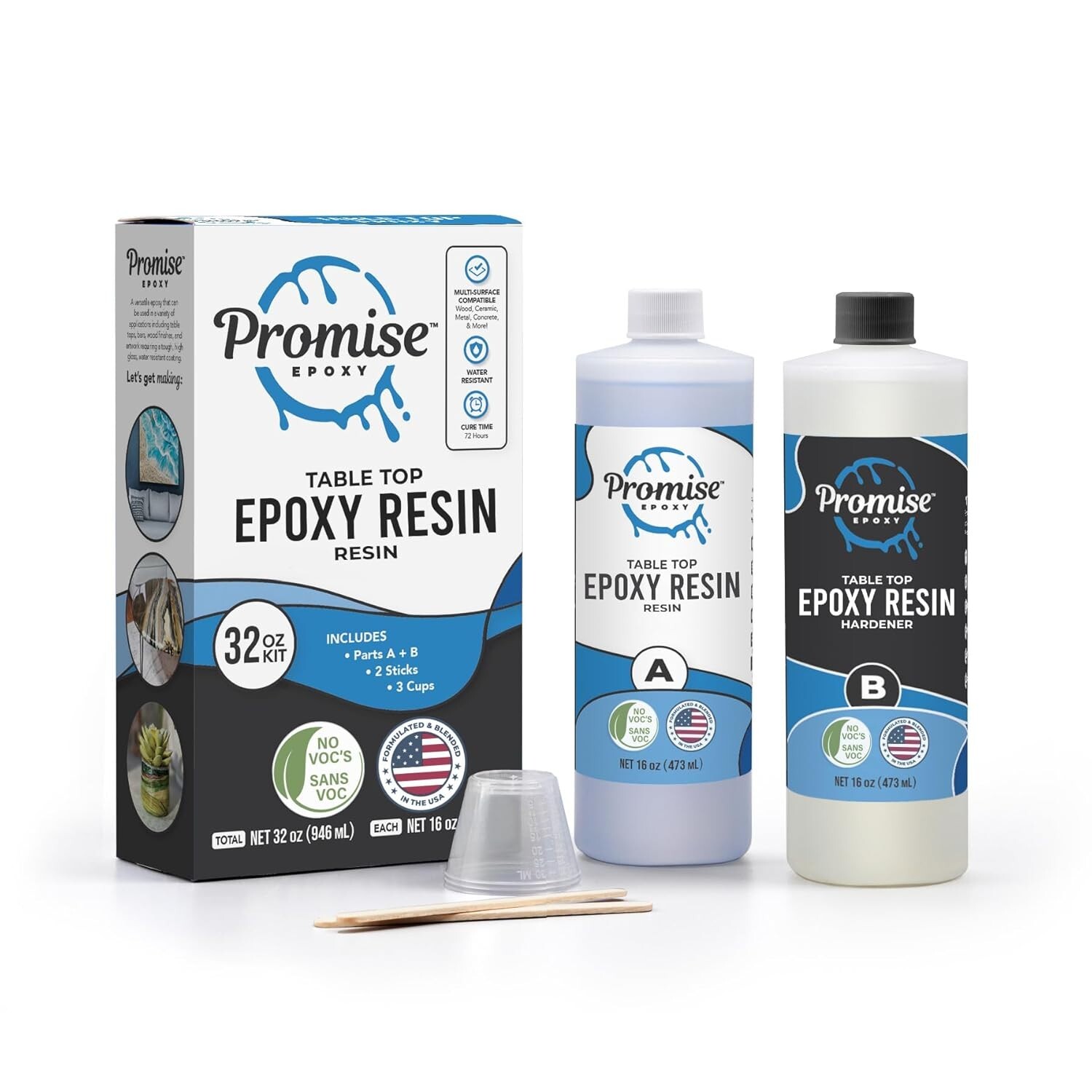 Promise Epoxy – 32 Oz Clear Table Top Epoxy Resin Kit