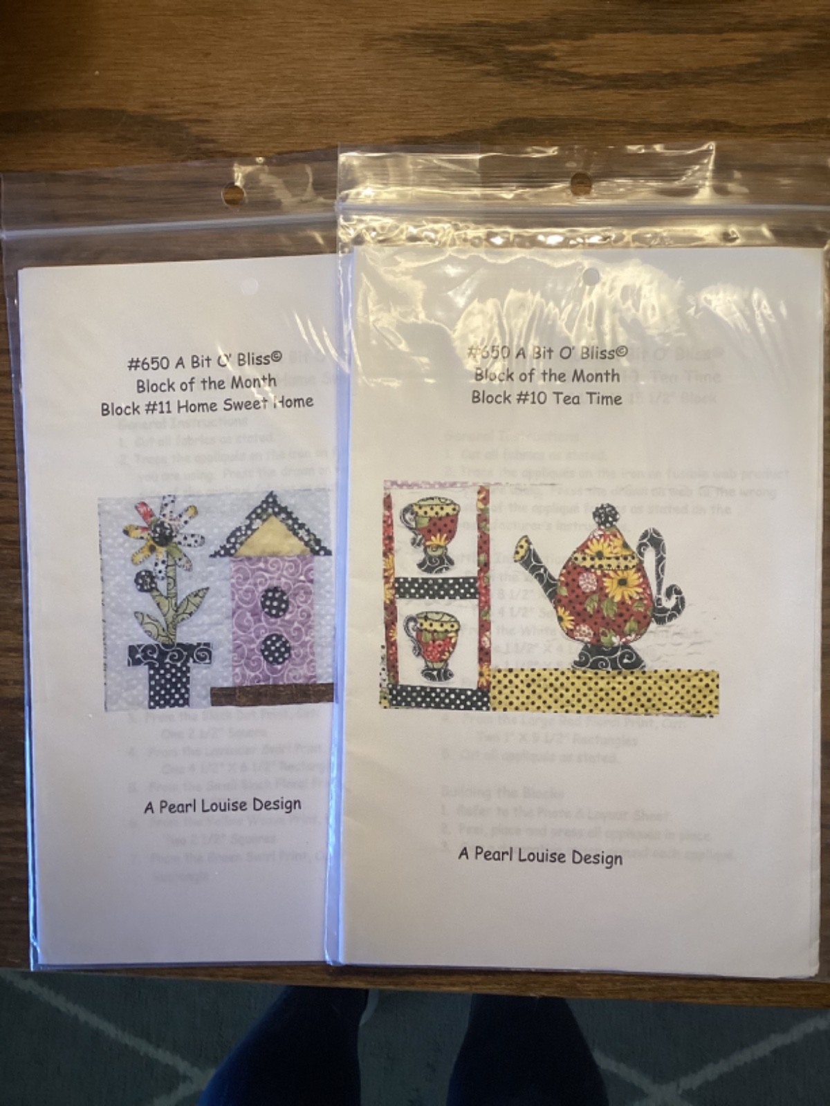 PATTERN A Bit O’ Bliss Block of the Month Quilt 1-11 Full Set NEW Pearl Louise