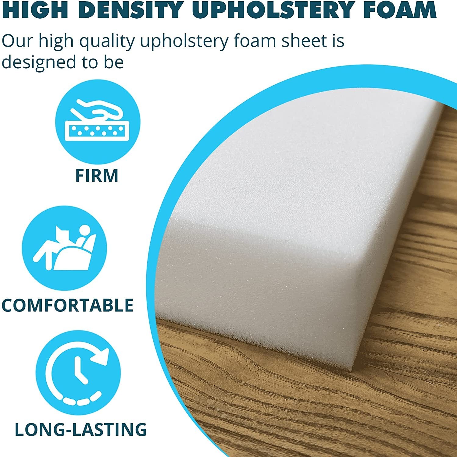 Foamma 4 X 28 X 28 Upholstery Foam Medium Firm Soft Support Chair Cushion