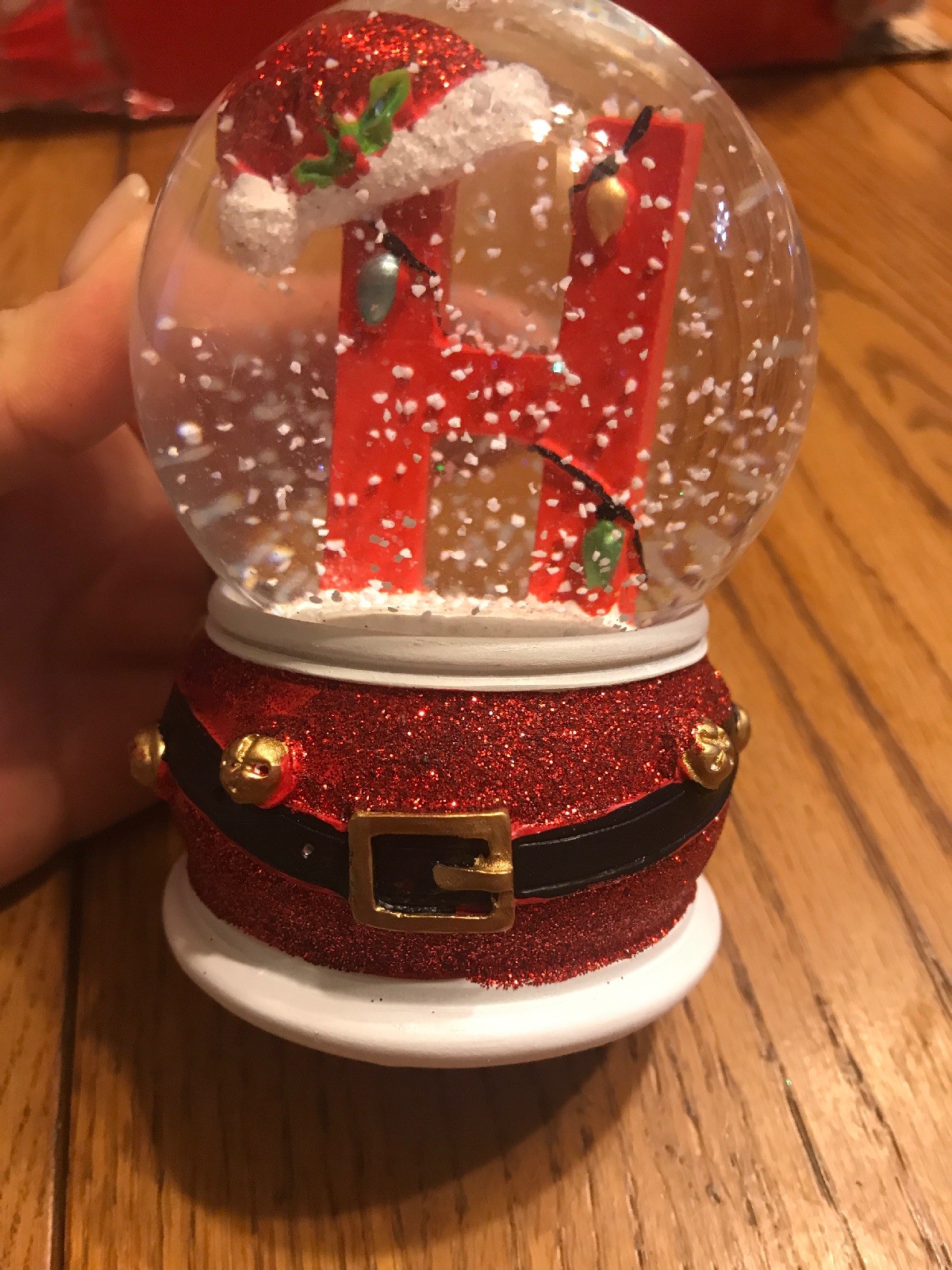 December Home Water Globe “H”-Brand New-Ships N 24h