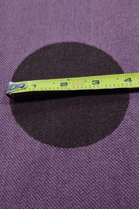 Purple Black Polka Dot Fabric Remnant 2 Pieces 53″ x 38″ 3.0+ Lbs Heavy Cloth