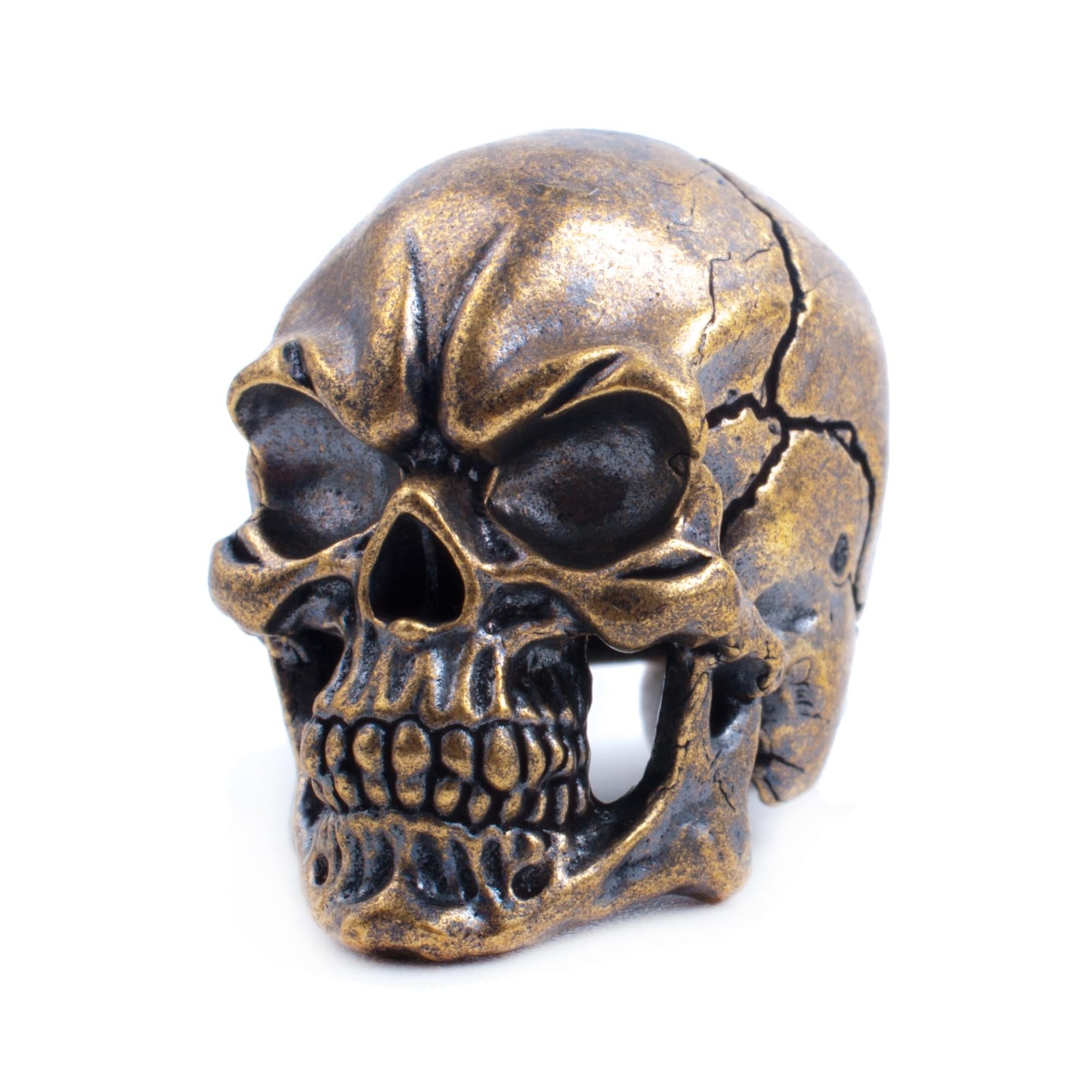Skull Paracord Bead, Copper, 0.78X0.61X0.68 Inches, for Knife Lanyard and Crafts
