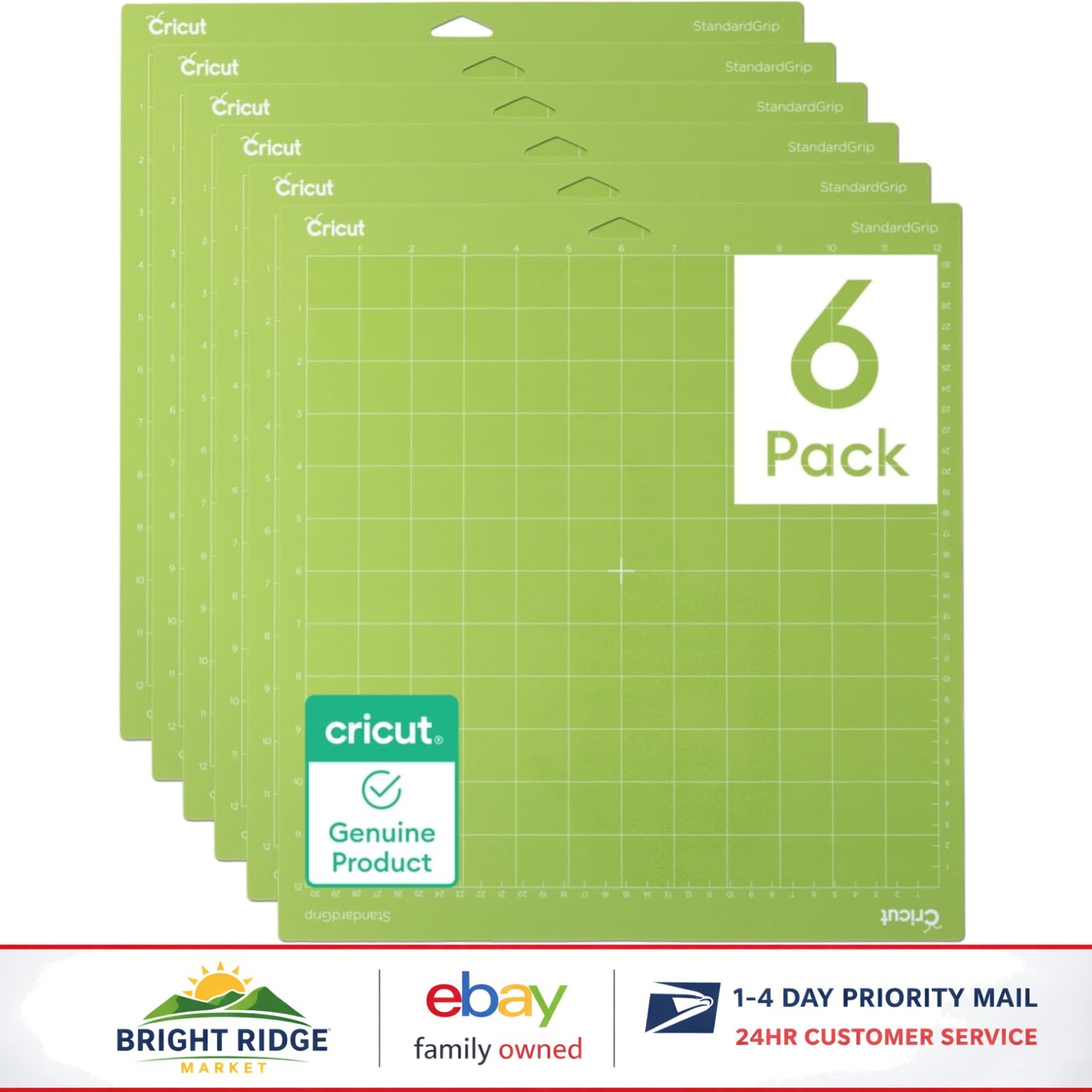 Long-lasting Adhesive Cutting Mats 12×12 for Explore and Maker Machines, 6 Pack