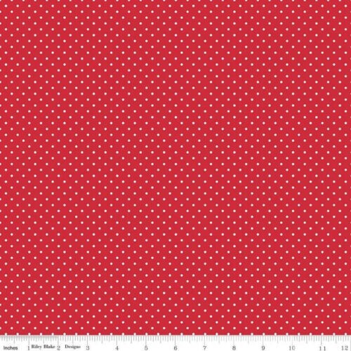 Fat Quarter Riley Blake Basics Swiss Dot (Printed) Red Quilt Cotton