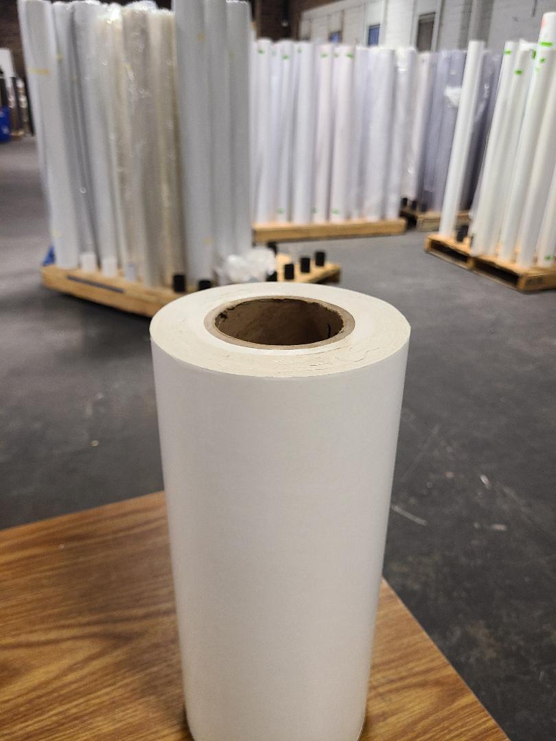 1.0 mil White Opaque Mounting Laminate Two-Sided Permanent Self-Adhesive