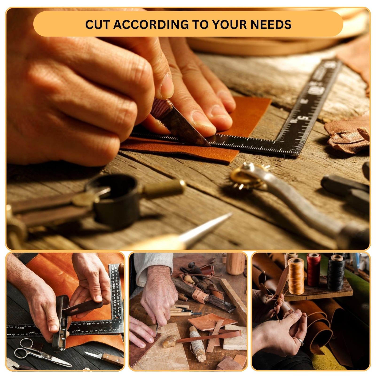 Genuine Leather Hide | 1.3-1.5 Mm Thick | Full Grain Leather Sheet & Pieces for