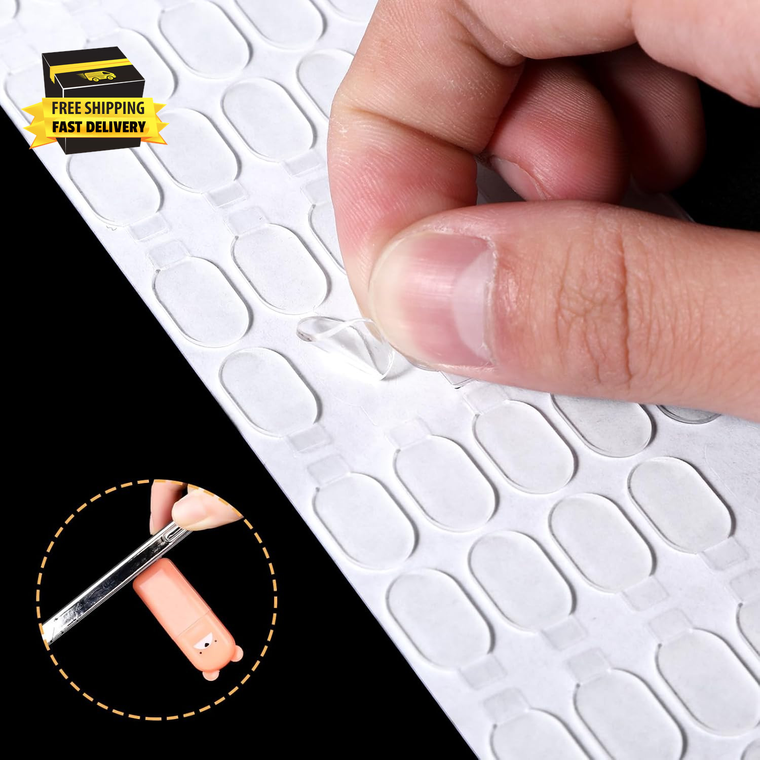 300PCS Museum Putty Clear Removable, Putty Sticky Tack Adhesive Glue Putties Dou