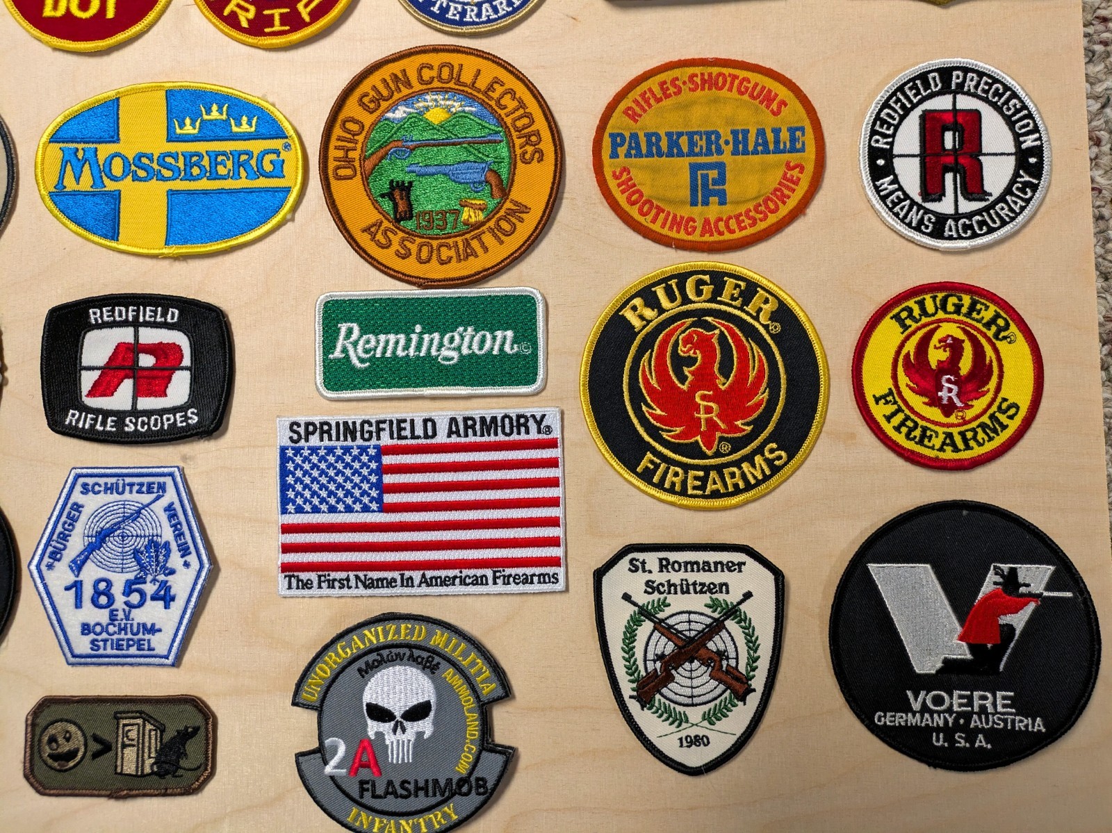 Vintage Shooting Sports Patch Collection – 50 total – BSA Colt Mauser Savage