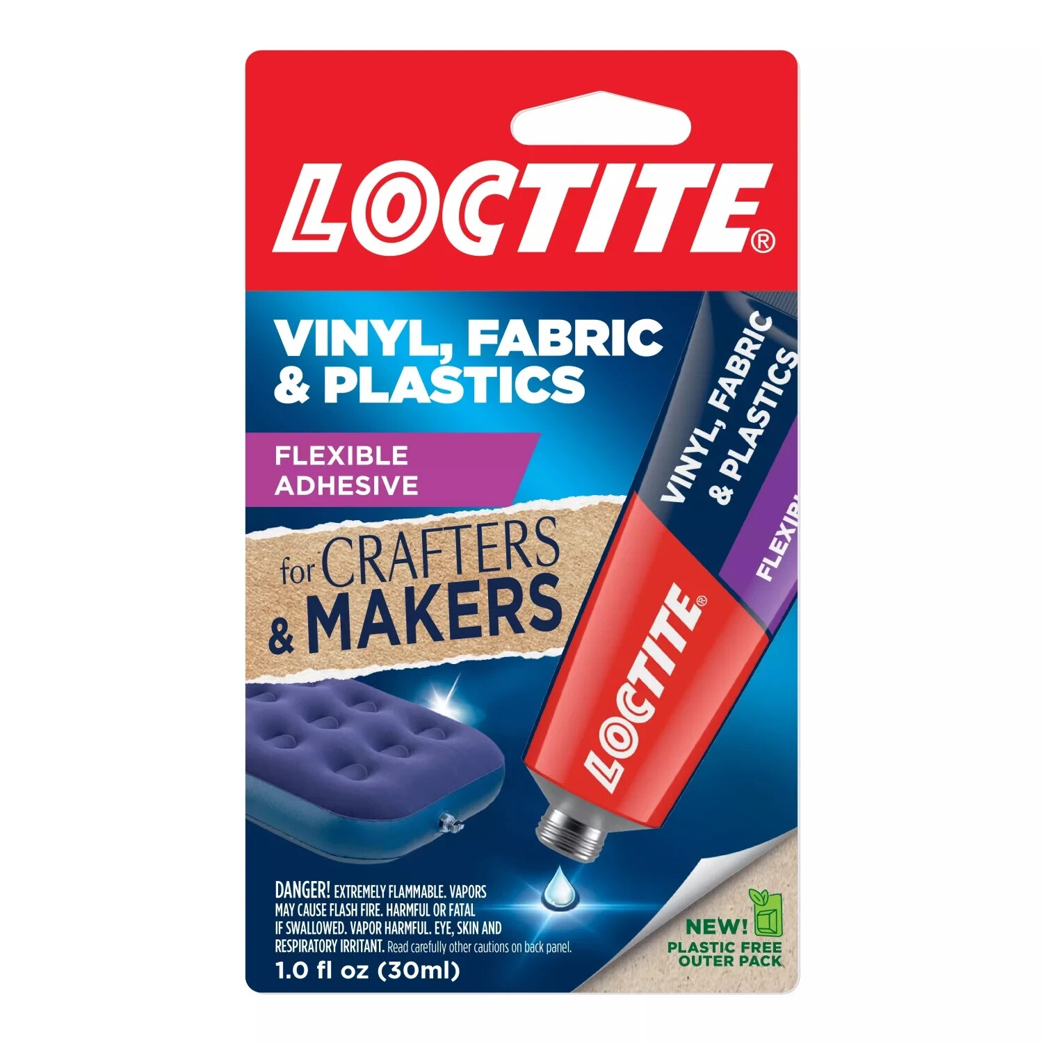 Loctite Vinyl Fabric & Plastic Repair Flexible Adhesive 1 oz, 1 Squeeze Tube